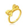 New Fashion Twisted Princess Bow Ring for Women - Adjustable Open Circle Index Finger Wedding Jewelry