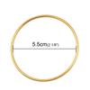 Fashion Stainless Steel Bangles Bracelets Gold Color Round Circle Bracelet For Women Party Jewelry 22cm - 18.5cm Long,1 PC