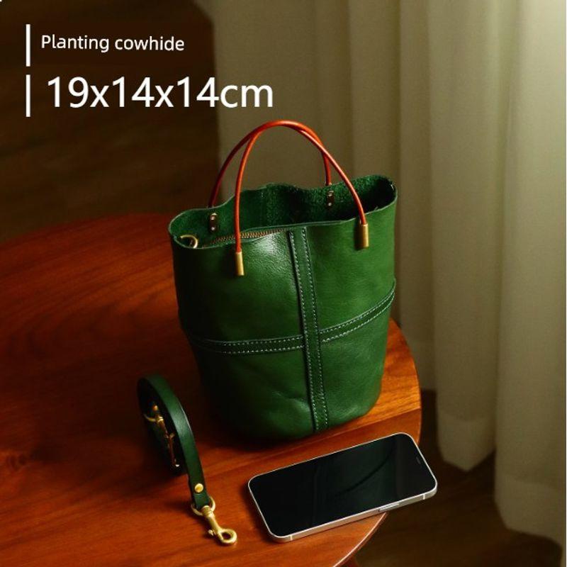 [Clearance Special Offer] First Layer Cowhide Women Bag Genuine Leather Bag Skeleton-Skin