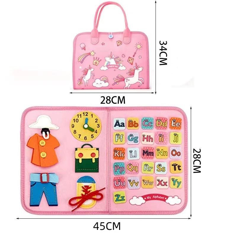Montessori Busy Book Educational Toys For Toddler Portable Activity Travel Board Fine Motor Skills Early Education Learing Toys