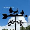 Weather Vane Ornament: Outdoor Wrought Iron Spray-Painted Roof Decoration Metal Craft