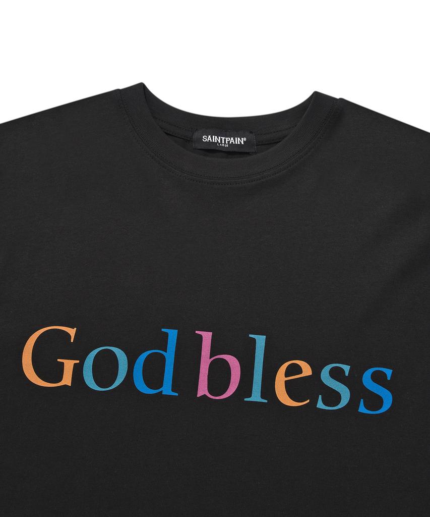 SAINTPAIN Sp God Bless Color Logo T-Shirt - Black