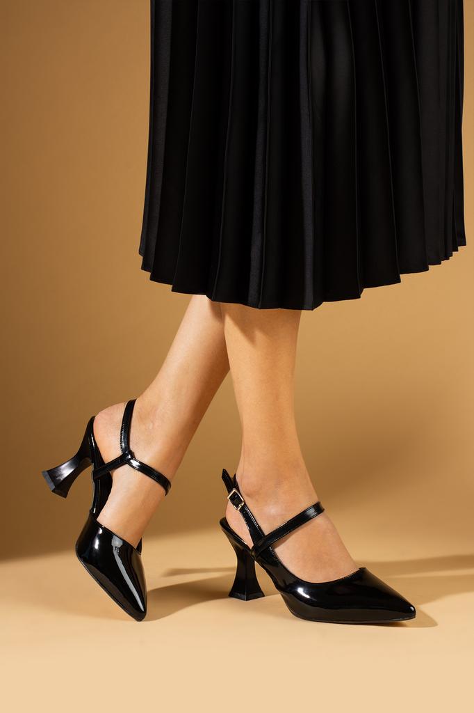 Pointed Toe Heeled Women's Shoes 018-811-24 Patent Leather