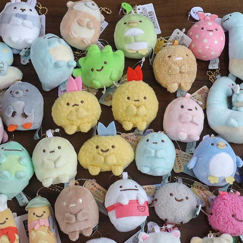 Cute Mini Corner Creature Fried Shrimp And Tapioca Plush Doll Keychain Pendant Toy