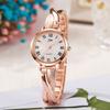 Women Bracelet Roman Numerals Dial Quartz Movement Dress Wristwatch