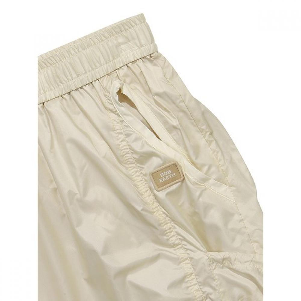 Women Shirring Cargo Midi Skirt  Cream 