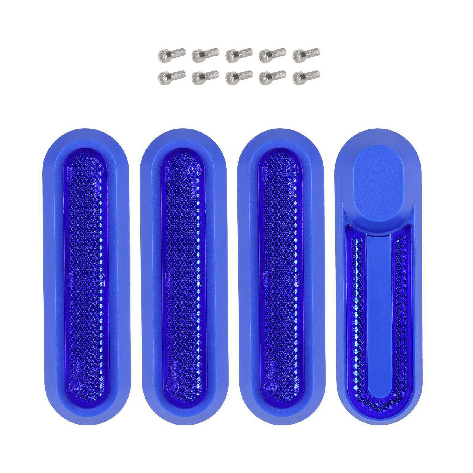 

Electric Scooter Side Cover Reflective Strip Replacements Electric Scooter Rear Side Wheel Cover Reflector with Screws 4