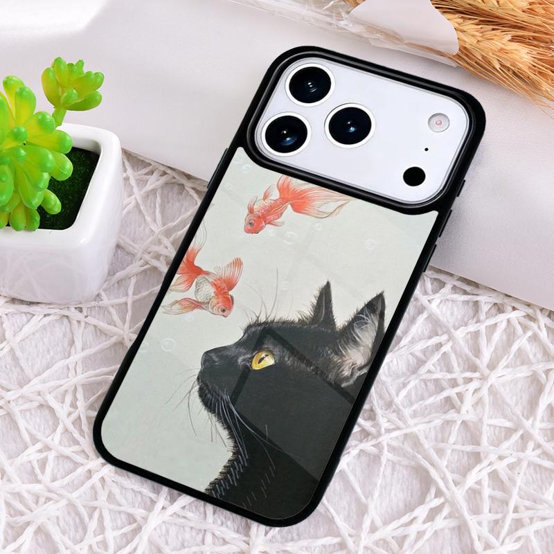 Funny Cartoon Cat Soft Phone Case for iPhone 17 Air 16 15 11 12 14 13 Pro Max Shockproof Cover