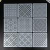 9/32Pcs Sashiko Embroidery Template DIY Geometric Patchwork Stencil Reusable PET Stencil Handmade Embroidery Handicraft Tools