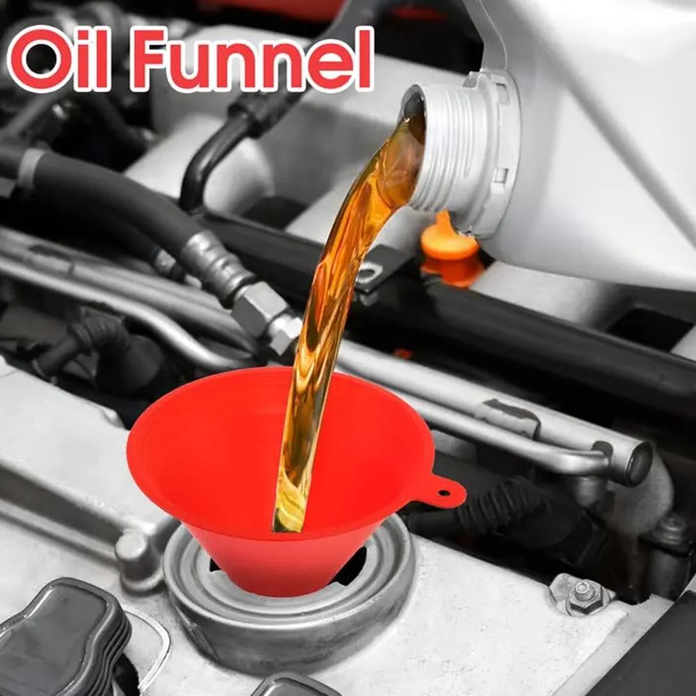4Pcs Plastic Funnel Set Universal Car Motorcycle Oil Gasoline Fuel Funnel Oil Change Refueling Tool Oil Funnels Filling Tool Mass Air Flow 3