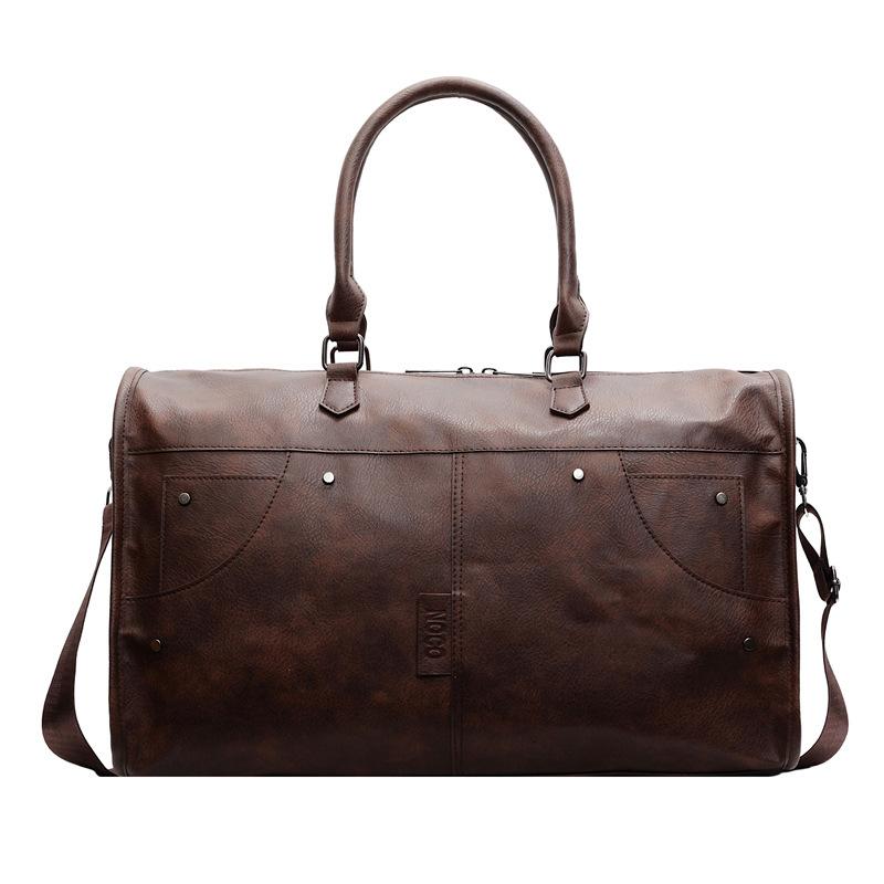 Fashion Rivet Business PU Travel Luggage Storage Bag Large Capacity Waterproof Shoulder Outdoor Sports Fitness Bag