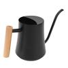 Indoor Watering Can Stainless Steel Wooden Handle Watering Pot with Long Spout for House Plants Flowers Succulents