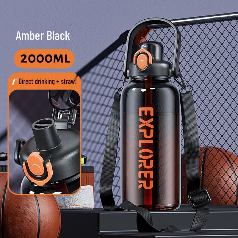 Portable Tritan Sport Water Bottle with Straw