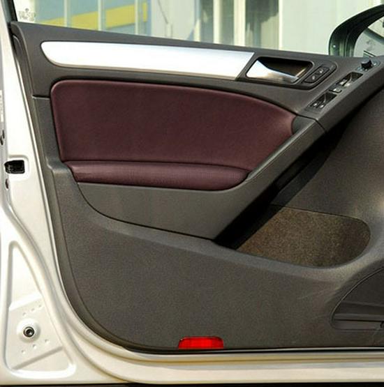 Volkswagen Golf 6 Door Panel Leather Wrap - Armrest Cover for Interior Renovation.