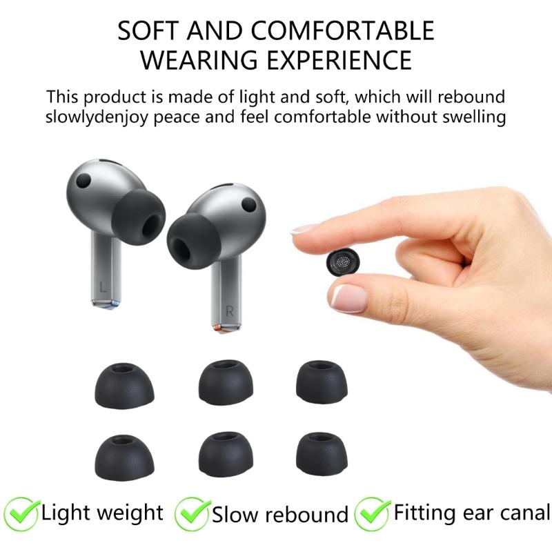 Silicone Ear Tips Earbuds Covers Set for Buds 3 Earphone 3Pairs Comfortable and Durability Designing