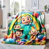 Cocomelon Theme Printed Blanket - Perfect for Couch, Bed, Travel & Outdoor Use | Machine Washable, Cozy & Durable.