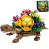 Creative Turtle Plantered Flowered Potsed Building Blocks Set Animal Flower Planter Desktop Decorat Brick Building Toy Kids