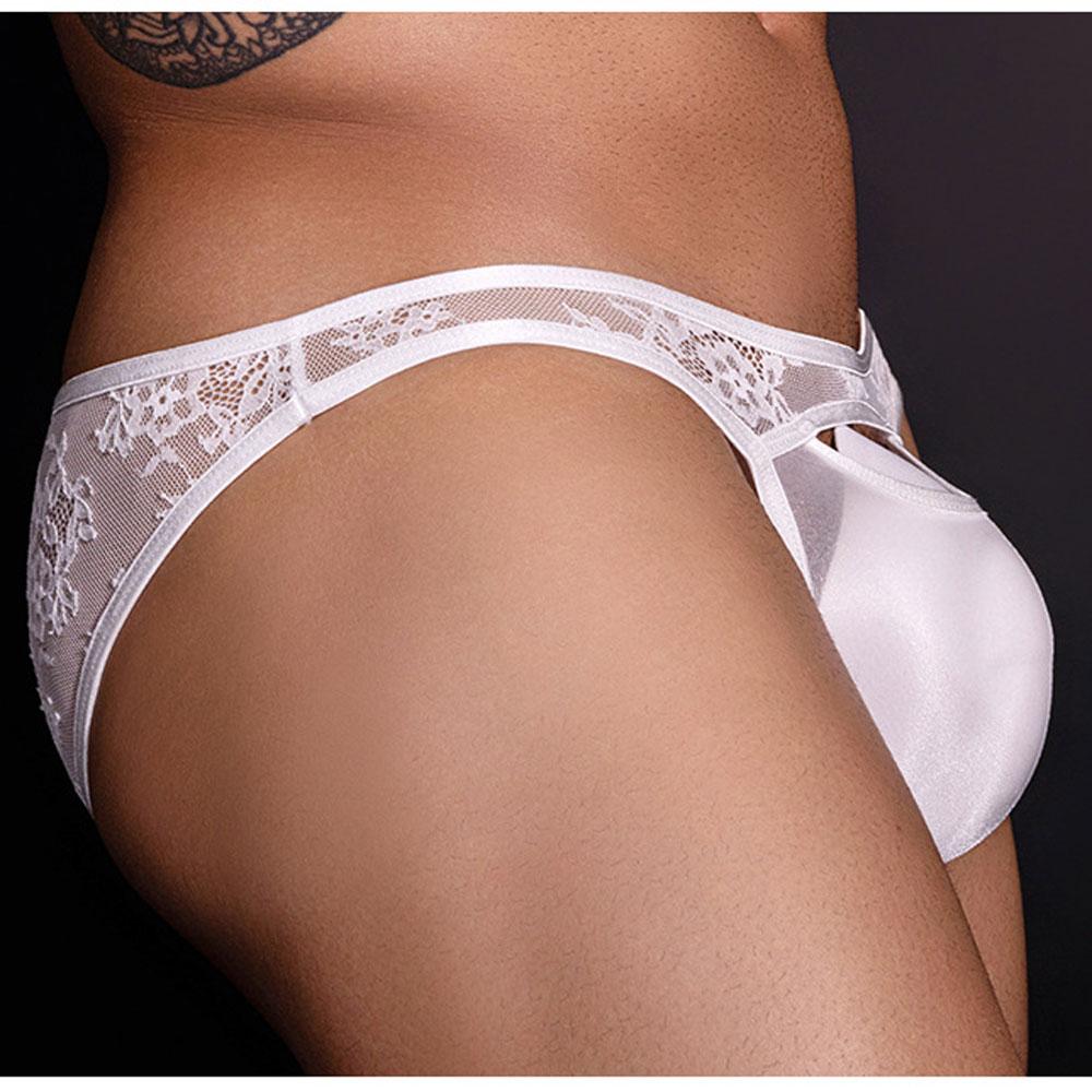 Sexy Lace Men'S Panties Hollow Out U Convex Pouch Sheath Man Briefs Allure Sissy Underwear Gay Underpants Fashion