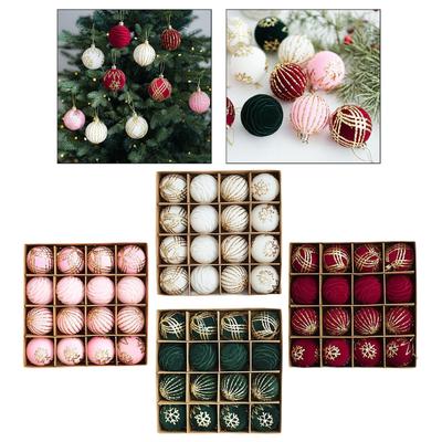 16x Christmas Balls Christmas Tree Baubles DIY Lightweight Shatterproof Party
