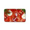 Christmas Shower Curtain Floor Mat Combination Four-Piece Set Bathroom Toilet Carpet Shower Room Mat Foot Mat