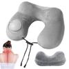 Reise Nackenkissen Aufblasbares U-förmiges Nackenstützkissen Plüsch Schläfer für Reise Schlafen Nickerchen Schlafzimmer Flugzeug Büro