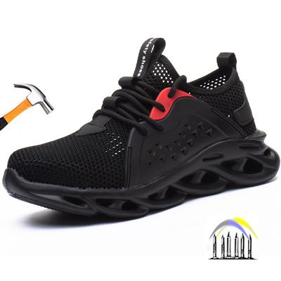 Summer Safety Shoes Breathable Mesh Work Shoes Light Anti Smash Anti-Puncture Safety Sneakers For Working With Toe Protection