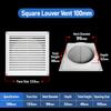 Plastic Vent Grille Square Pipe Vent Easy Install Wall Vent
