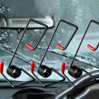 2Pcs Windshield Wiper Booster Spring Universal Wiper Fastener Reduce Anti Scratch Rubber Wiper Gripper Replacement Parts