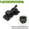 HOPESPANNER TOYOTA Compatible with 07-13 Black Front Window Nozzle 8538112300 Windshield Washer Nozzle Set