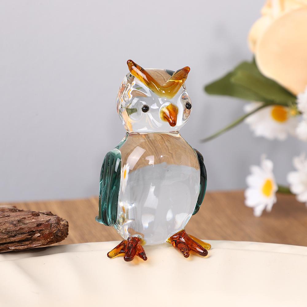 Creative Handmade Japanese Glass Owl Ornament - Cute Home Decor & Travel Souvenir.