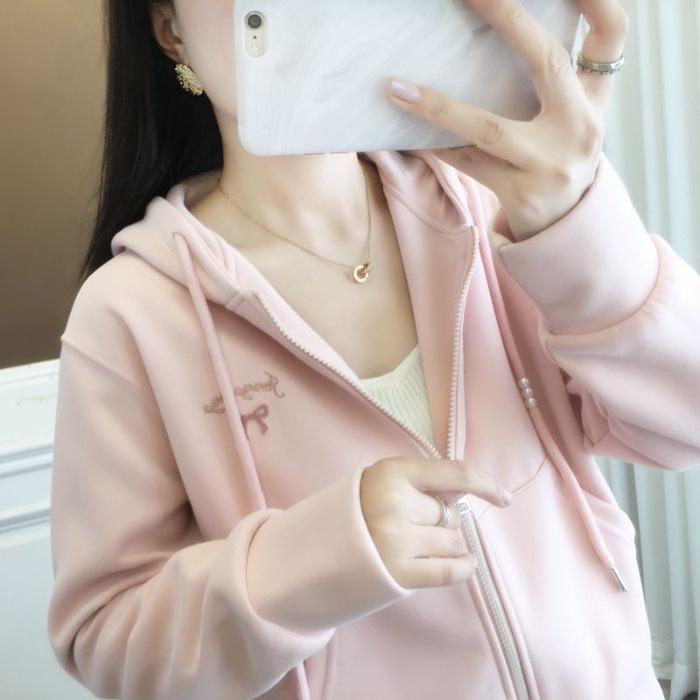 

Women s Hooded Zipper Cardigan - Petite Loose Fit, Fall/Winter 2024 M