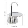 Single Spout Stovetop Moka Pot Stainless Steel Italian Coffee Maker Lightweight Practical Coffee Equipment for Home Travel