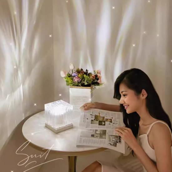 Aurora Wave Projector with Remote & App Control 16 Color Changing LED Night Light 360 Degrees Room Ambiance Lighting