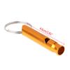 Aluminum Alloy Emergency Keyring Whistle Safety Survival Whistle for Hiking Camping Training Outdoors Sports Training