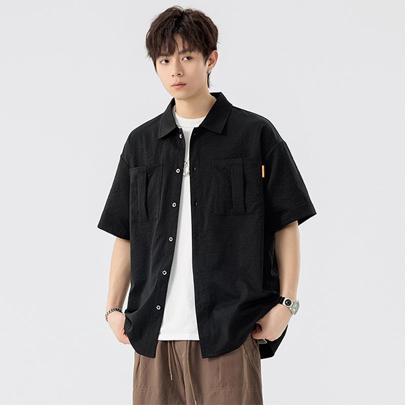 Summer Workwear Short Sleeved Shirt Men's Thin Outdoor Loose Casual Collar Plus Size Shirt