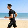 Swimsuit Conservative Men's Suit Adult Five-point SPORT Swimming Trunks Tight Short-sleeved Sunscreen Hot