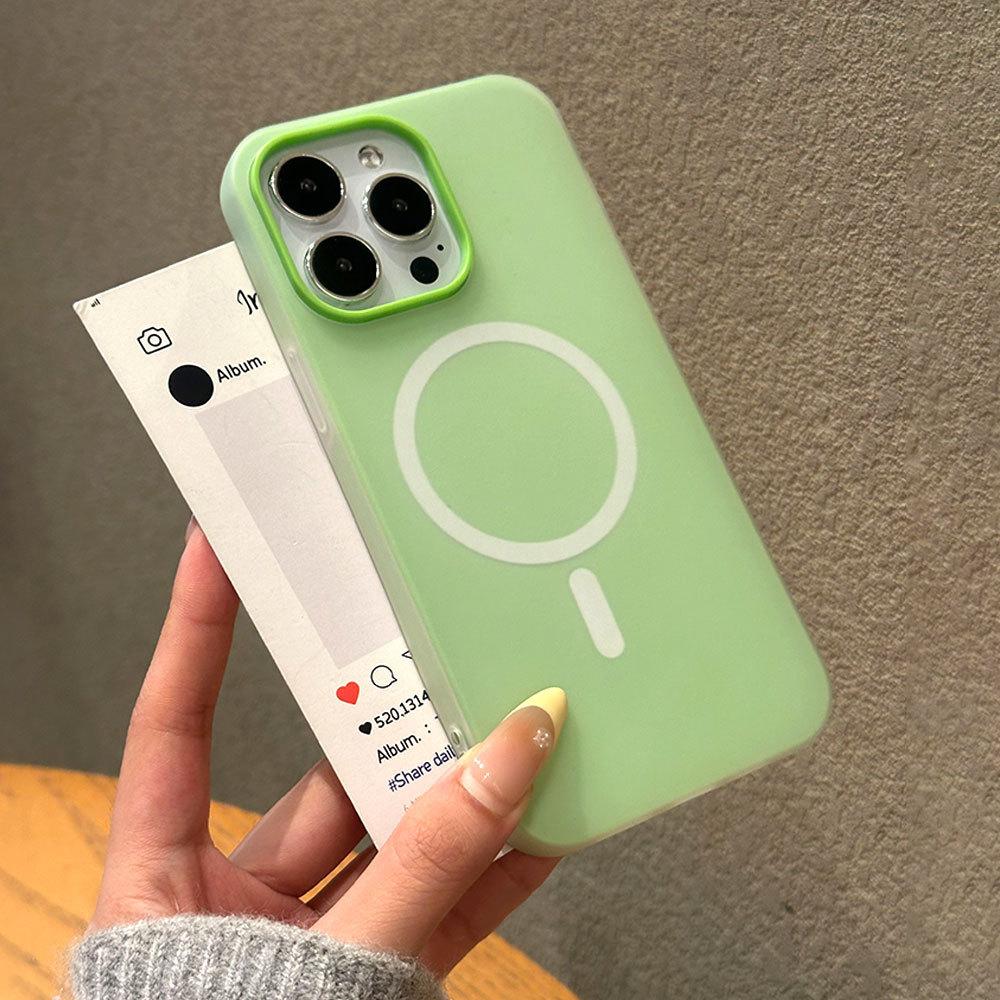 Skin-feeling Magnetic Jelly Shell Two in one Suitable for Apple 16 Mobile Phone Case IPhone 15 Protective Case 14 Large Holes To Prevent Falling