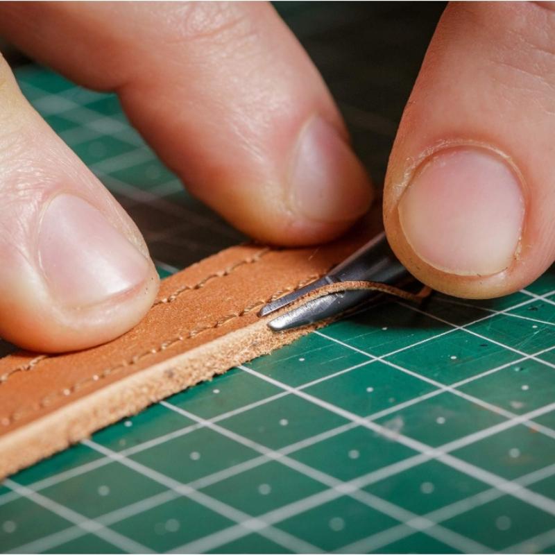 8 Pieces Edge Leather Beveler Cutting and Edge Skiving DIY Craft Tool, Hand Leather Grooving Tool for Crafting Work