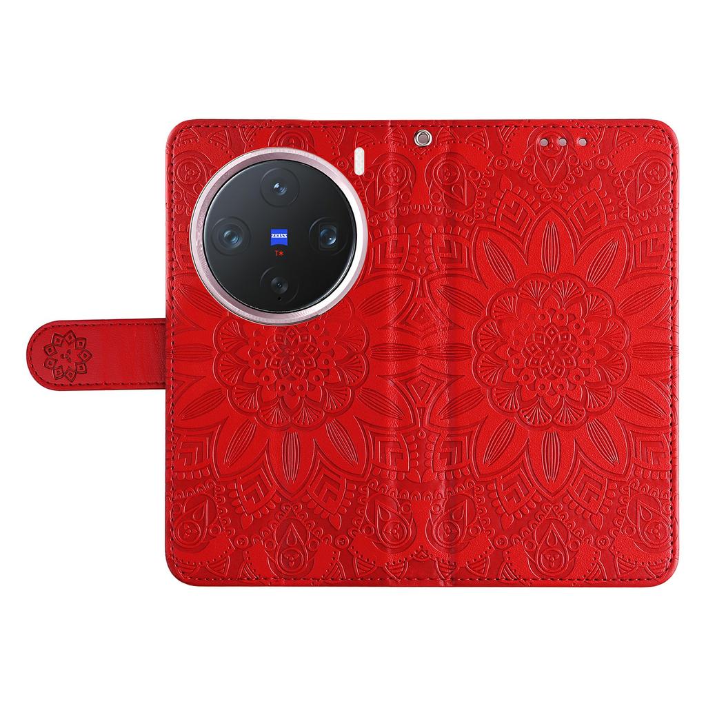 For Vivo X200 Pro Mini 5G Case Sunflower Imprint Leather Wallet Phone Cover
