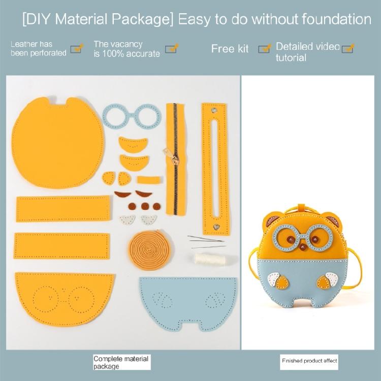 Handcrafts Gifts DIY Sewing Kit Lovely Bear Crossbody Bag Making Materials Set