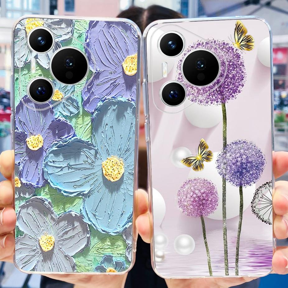 For Huawei Pura 70 Pro Plus Case Stylish Painted Cover Clear Silicone Phone Cases For Huawei Pura 70 Pro Pura70 Pro+ Soft Fundas