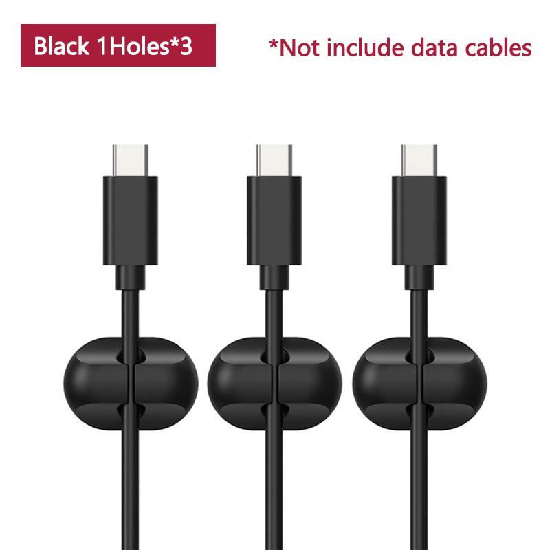 WV Silicone USB Cable Organizer Cable Winder Desktop Tidy Management Clips Cable Holder for Mouse Headphone Wire Organizer