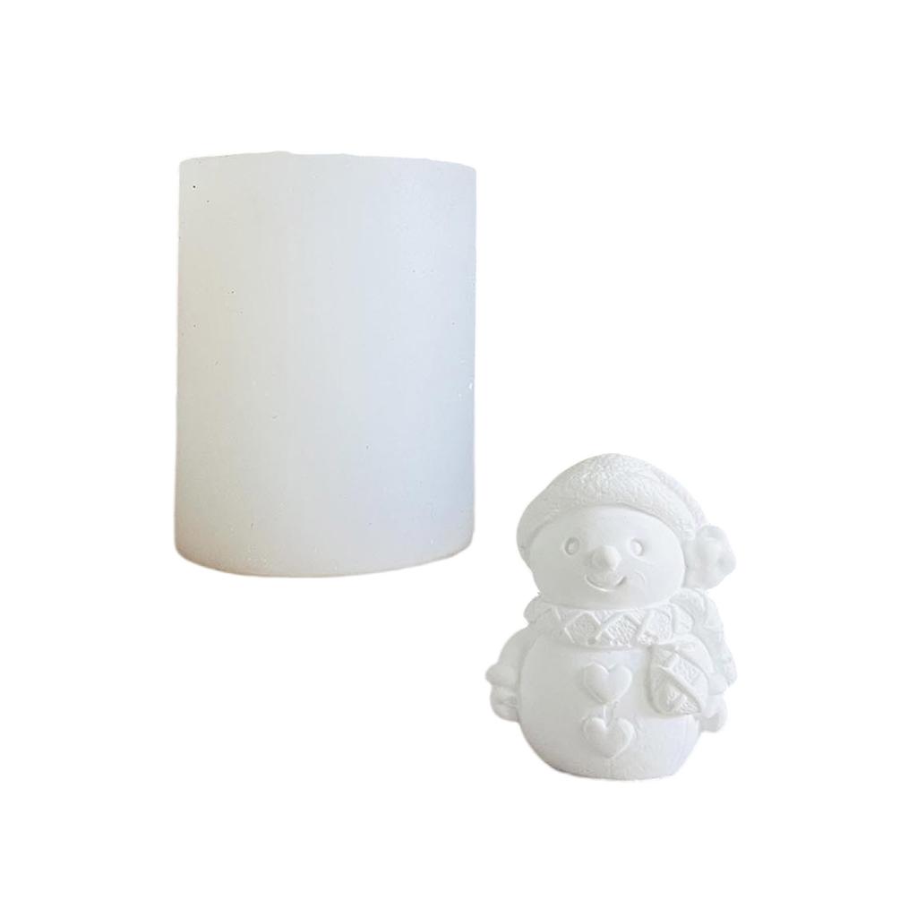 3D Snowman Candle Molds Silicone Mould Christmas Molds Casting Moulds Soap Molds Epoxy Resin Molds for Home Decorations