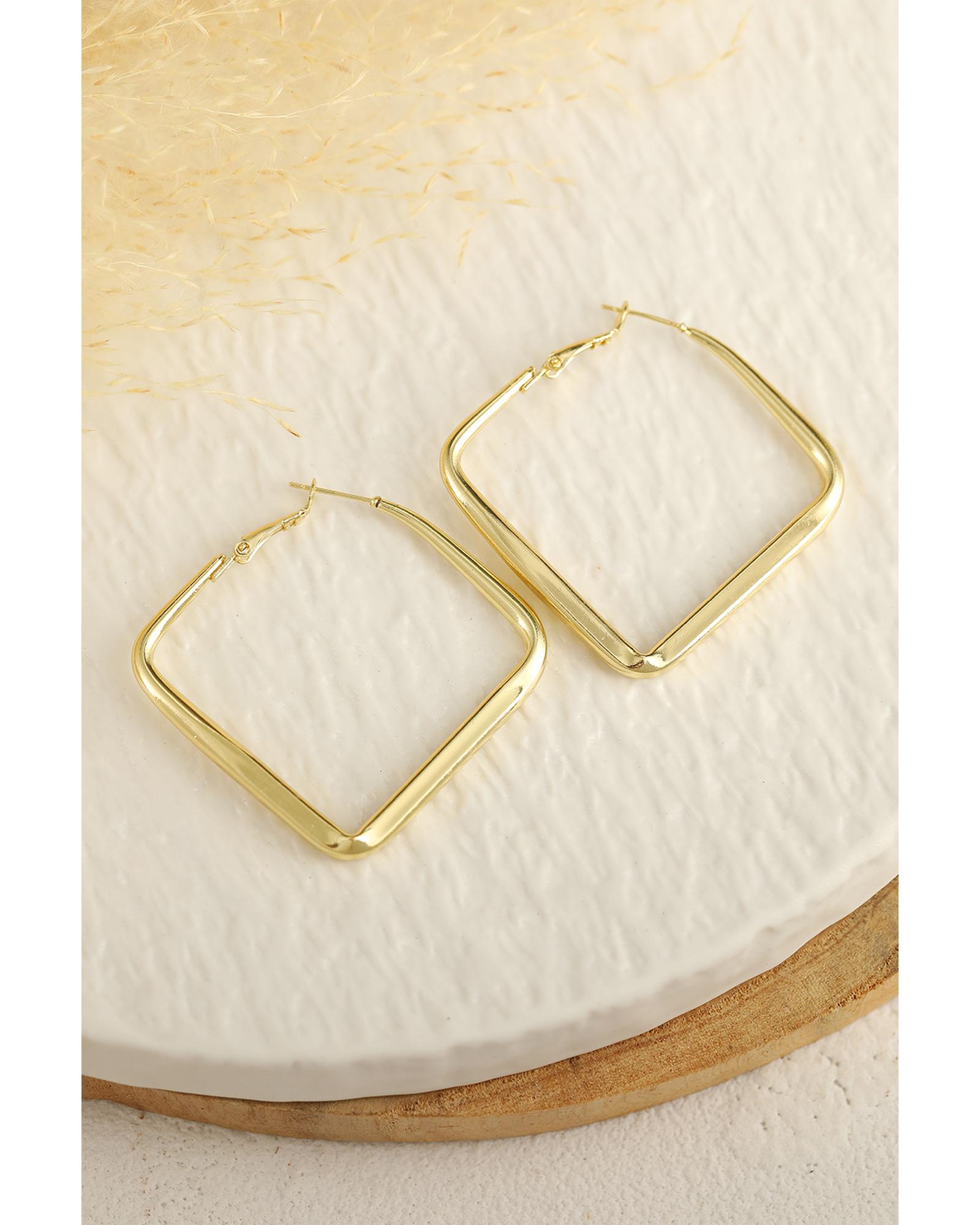 

Azura Exchange Chunky Square Hoop Earrings in Alloy ONE SIZE золотой