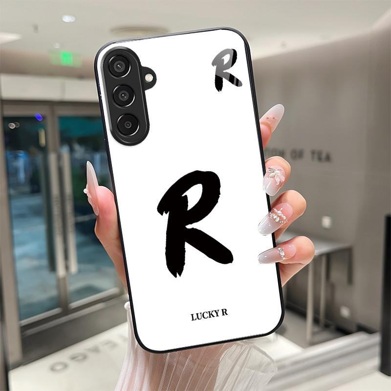 

Shockproof Case For Samsung Galaxy M15 F15 M16 F16 5G Cover Lucky Letters Hard Tempered Glass Soft TPU Phone Case Coque Fundas Samsung M16 (F16)