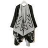 Travel large shawl women's imitation cashmere with double-sided cape geometric pattern fringe air-conditioning room cape summer