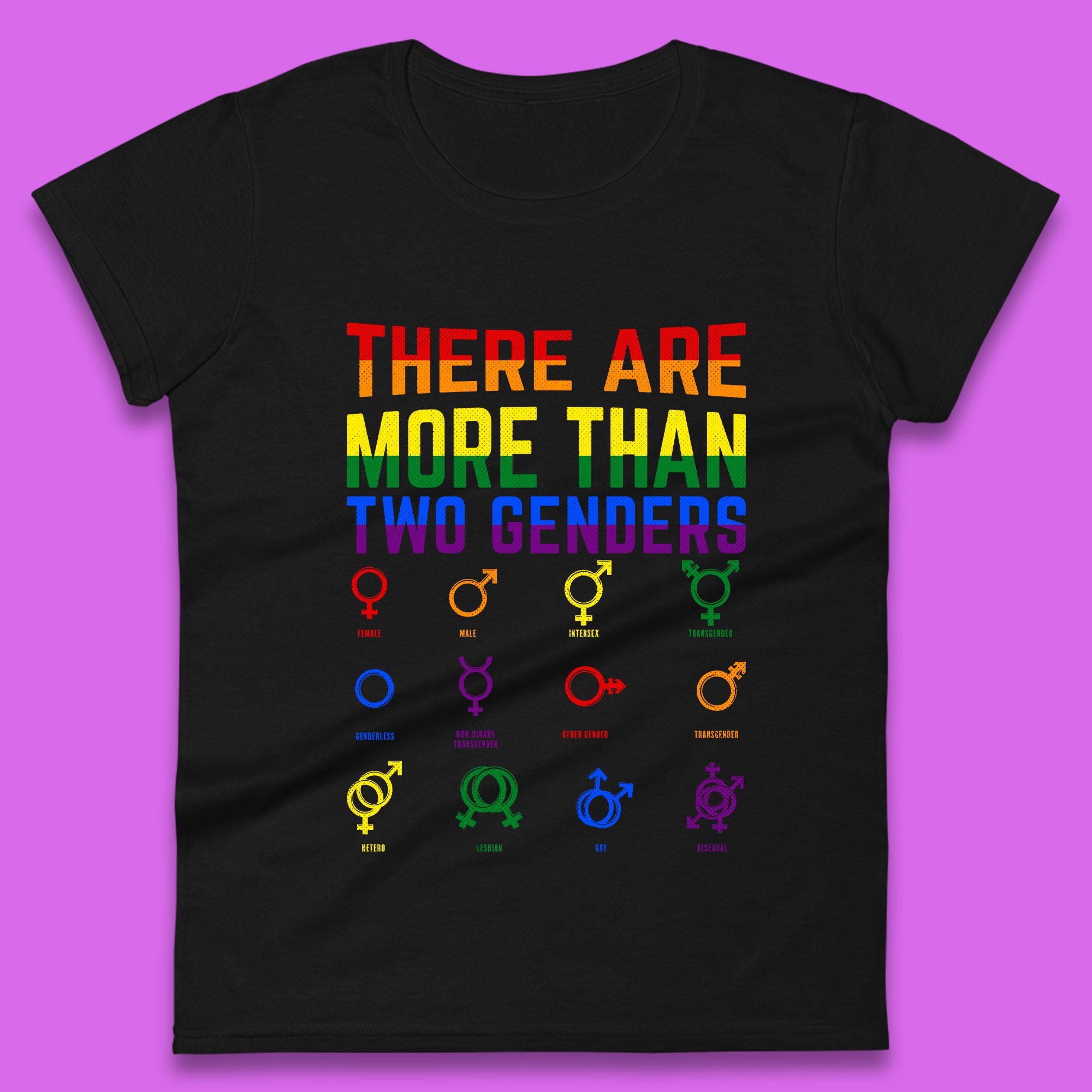 There Are More Than Two Genders Womens T-Shirt Mens Tops Tees Unisex L