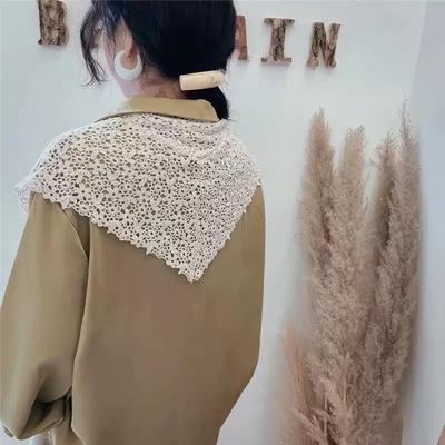 Women Floral Lace Hollow Out Fake Collar Fashion Shawl Lap Shoulder Detachable Versatile False Collar Blouse Top Accessories