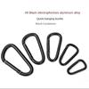5pcs Electrophoresis D Type Carabiner D Type Outdoor Sports Buckle  Outdoor Camping