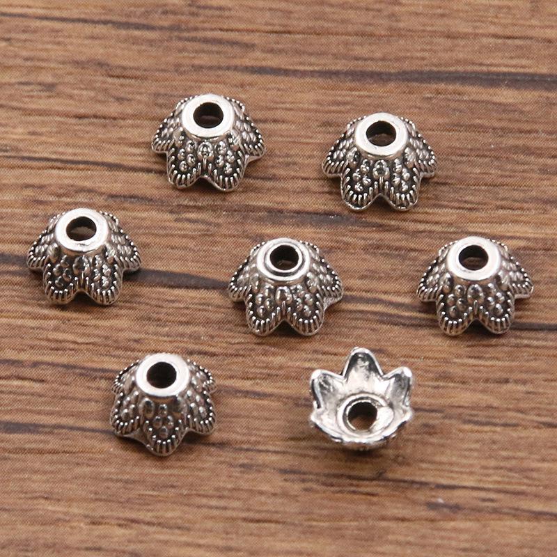 

Антикварные серебряные разделительные бусины в виде цветков: Многостильный, полый дизайн для браслетов и ожерелий DIY